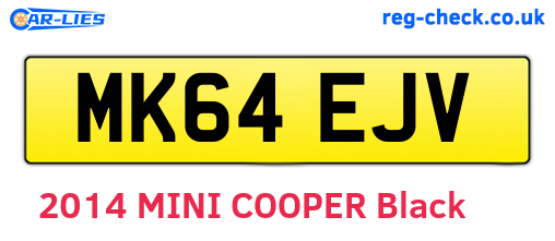 MK64EJV are the vehicle registration plates.