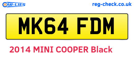 MK64FDM are the vehicle registration plates.