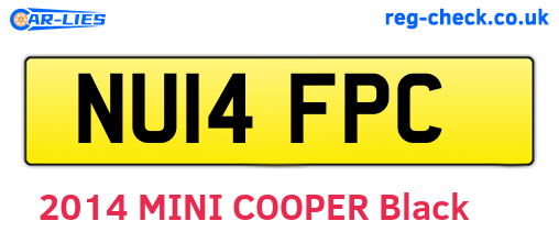 NU14FPC are the vehicle registration plates.