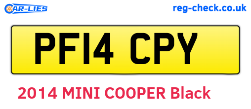 PF14CPY are the vehicle registration plates.