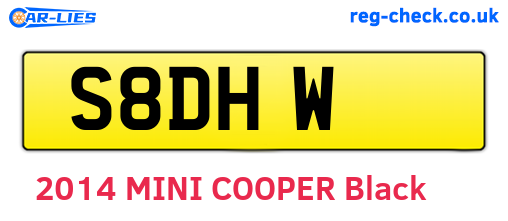 S8DHW are the vehicle registration plates.