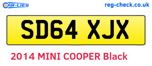 SD64XJX are the vehicle registration plates.