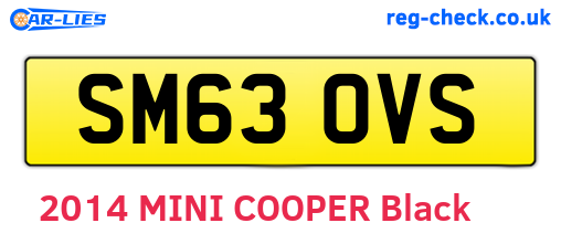 SM63OVS are the vehicle registration plates.