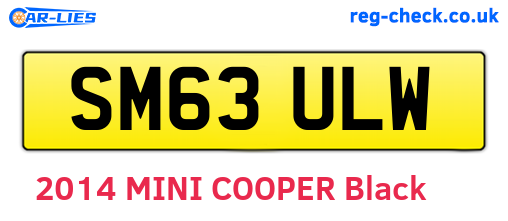 SM63ULW are the vehicle registration plates.