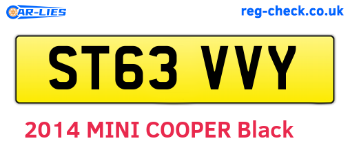 ST63VVY are the vehicle registration plates.