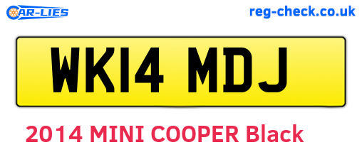 WK14MDJ are the vehicle registration plates.