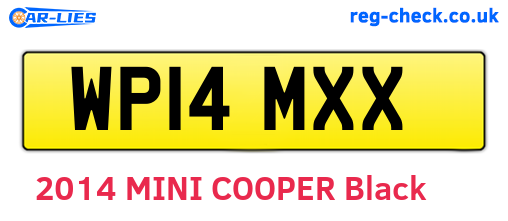 WP14MXX are the vehicle registration plates.