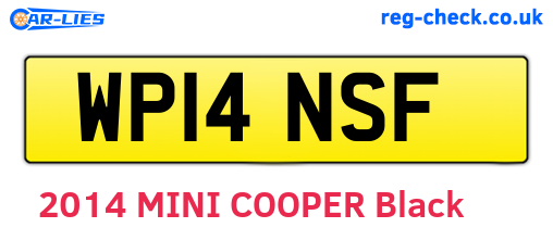 WP14NSF are the vehicle registration plates.