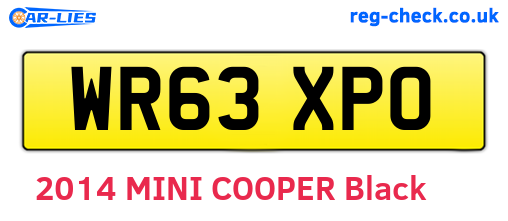 WR63XPO are the vehicle registration plates.
