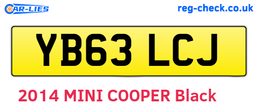 YB63LCJ are the vehicle registration plates.
