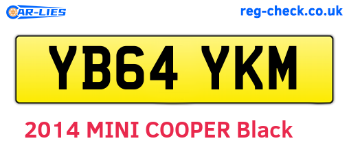 YB64YKM are the vehicle registration plates.