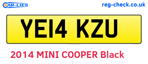 YE14KZU are the vehicle registration plates.