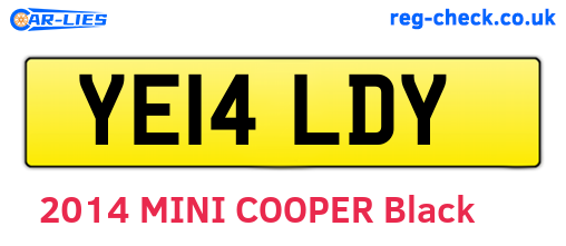 YE14LDY are the vehicle registration plates.