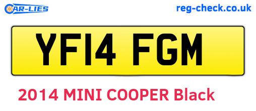YF14FGM are the vehicle registration plates.
