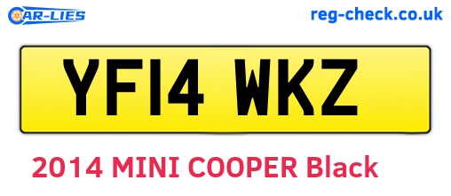 YF14WKZ are the vehicle registration plates.