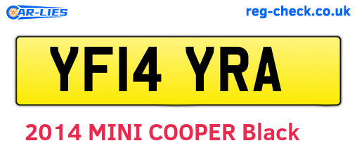 YF14YRA are the vehicle registration plates.