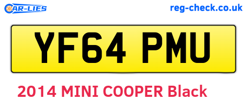 YF64PMU are the vehicle registration plates.