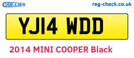 YJ14WDD are the vehicle registration plates.