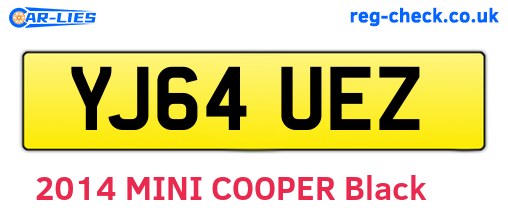 YJ64UEZ are the vehicle registration plates.