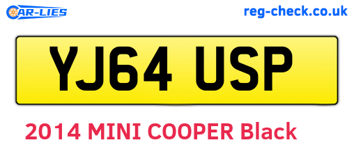YJ64USP are the vehicle registration plates.