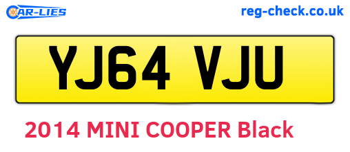 YJ64VJU are the vehicle registration plates.