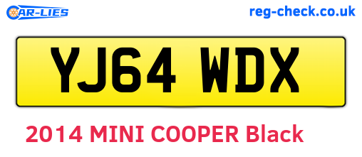 YJ64WDX are the vehicle registration plates.