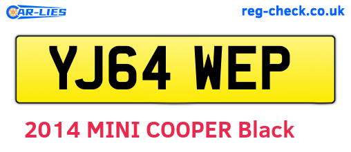 YJ64WEP are the vehicle registration plates.