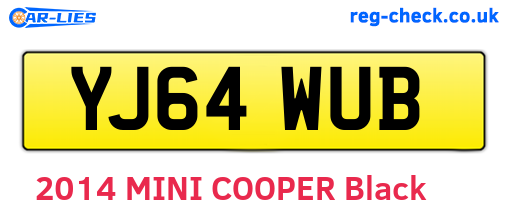 YJ64WUB are the vehicle registration plates.