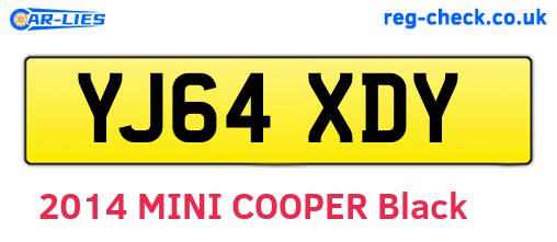 YJ64XDY are the vehicle registration plates.