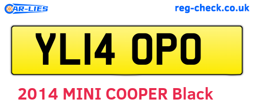 YL14OPO are the vehicle registration plates.