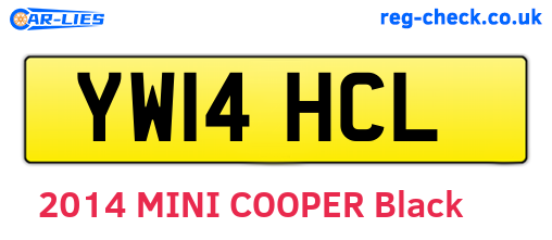 YW14HCL are the vehicle registration plates.