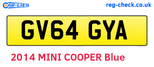 GV64GYA are the vehicle registration plates.