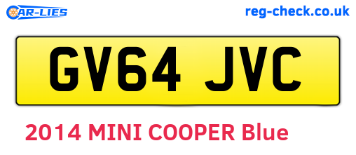 GV64JVC are the vehicle registration plates.