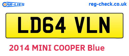 LD64VLN are the vehicle registration plates.