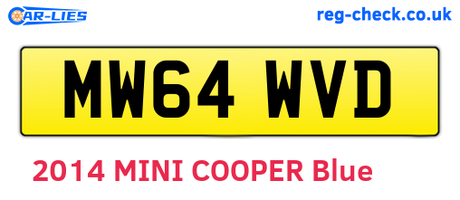 MW64WVD are the vehicle registration plates.