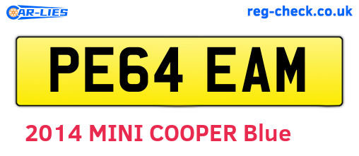 PE64EAM are the vehicle registration plates.