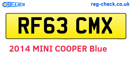 RF63CMX are the vehicle registration plates.