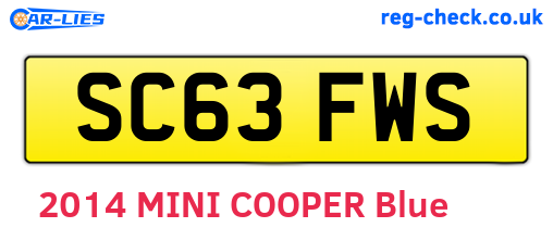 SC63FWS are the vehicle registration plates.