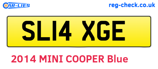 SL14XGE are the vehicle registration plates.