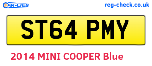 ST64PMY are the vehicle registration plates.