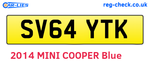 SV64YTK are the vehicle registration plates.