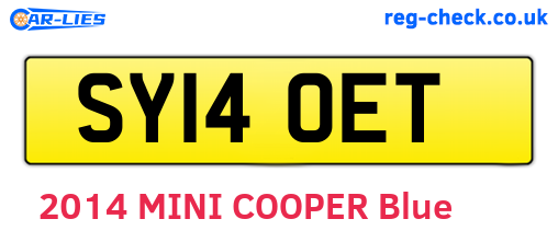SY14OET are the vehicle registration plates.