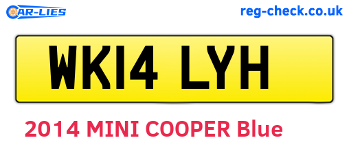 WK14LYH are the vehicle registration plates.