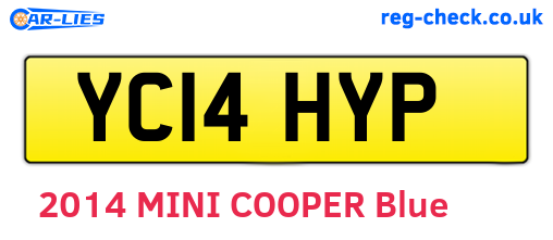 YC14HYP are the vehicle registration plates.