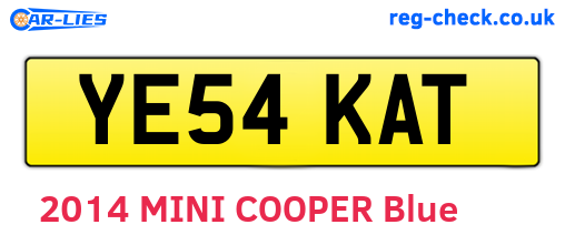 YE54KAT are the vehicle registration plates.