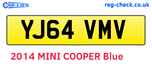YJ64VMV are the vehicle registration plates.
