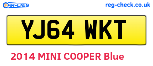 YJ64WKT are the vehicle registration plates.