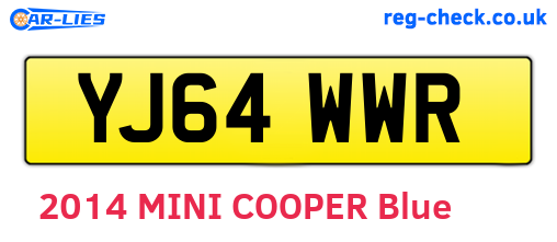 YJ64WWR are the vehicle registration plates.