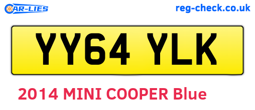 YY64YLK are the vehicle registration plates.