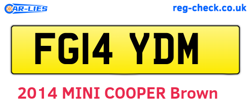 FG14YDM are the vehicle registration plates.